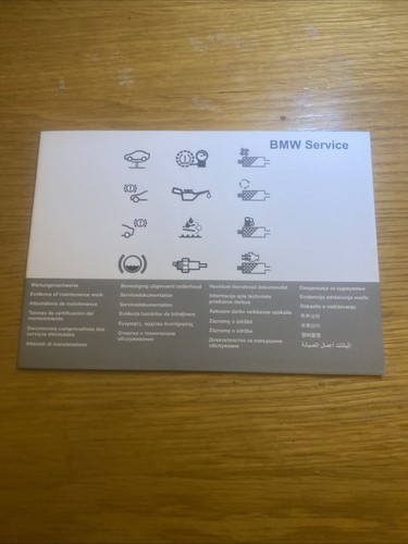 Bmw service book stamped - bmw,